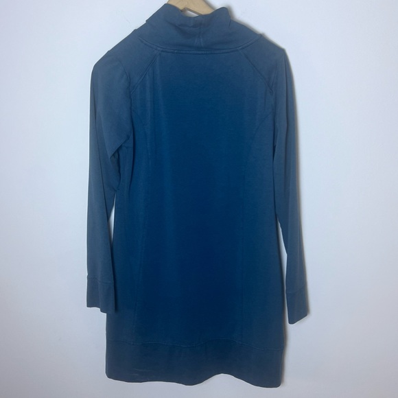 Toad & Co Aurora Cowl Neck Active Dress - Large Turtle Neck Stretchy Tunic - Picture 3 of 6